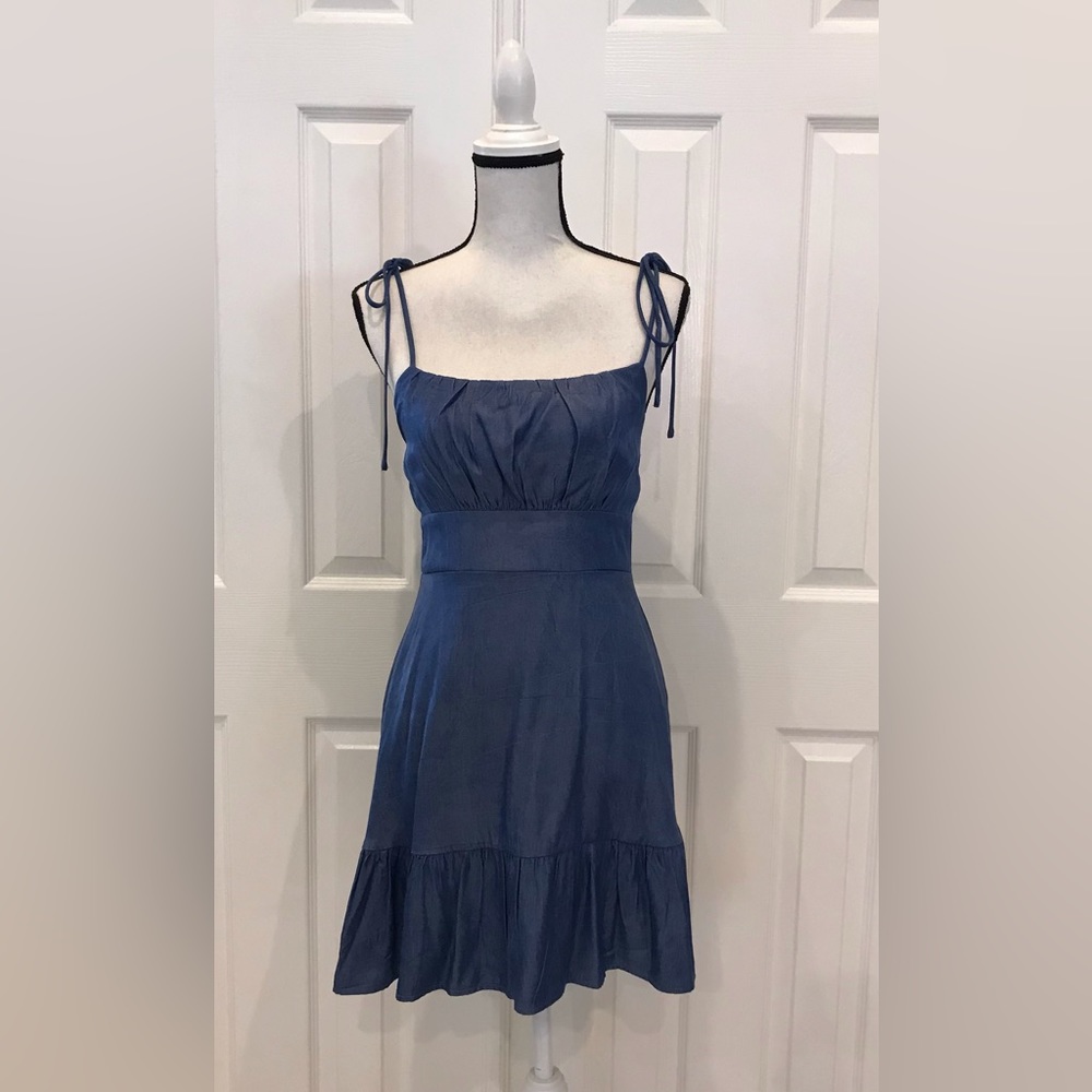 Speechless Jean Color Spaghetti Strap Dress NWT size M